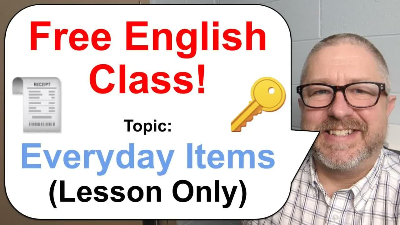 Free English Class! Topic: Everyday Items! 🧾🔑🌡️ (Lesson Only)